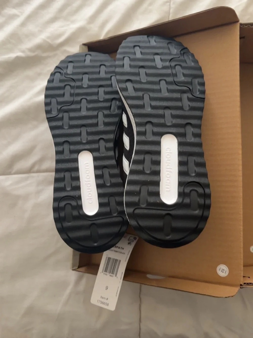 adidas Taupe Shoe Box with Pink Size Label